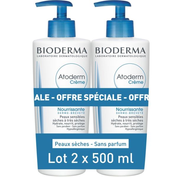 ATODERM Crème - Lot de 2 - 500-500ml