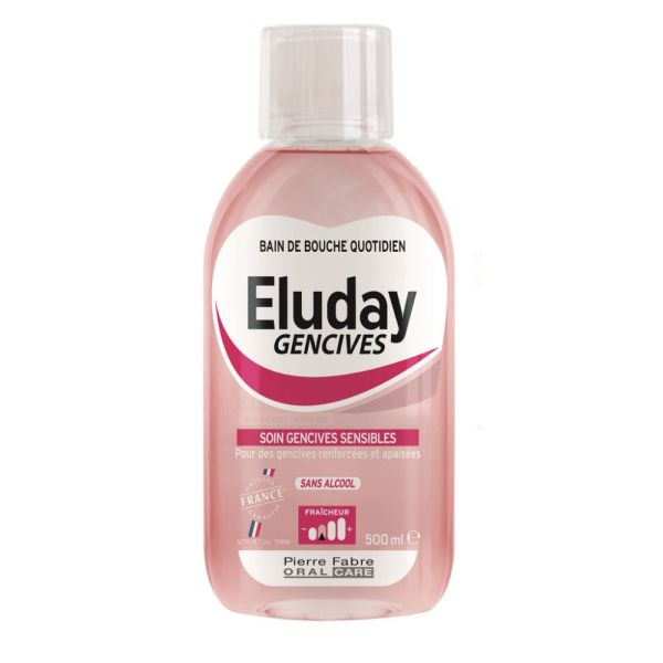 Eluday Gencives - bain de bouche quotidien soin gencives sensibles 500 ml