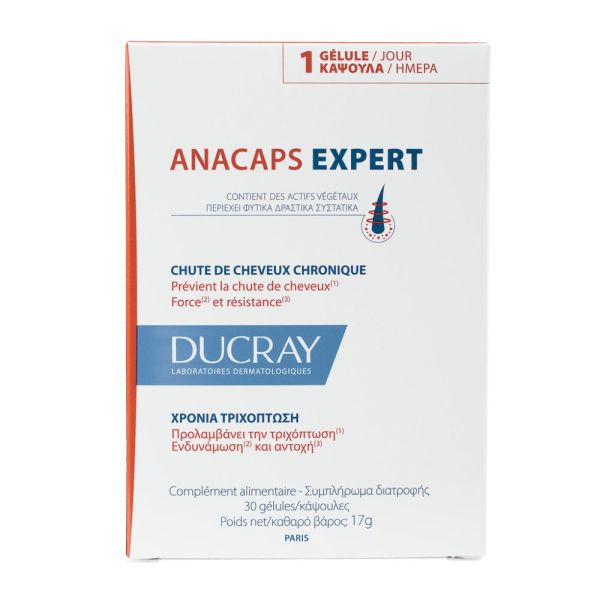 Ducray Complément alimentaire Chute de cheveux ANACAPS EXPERT 30 u