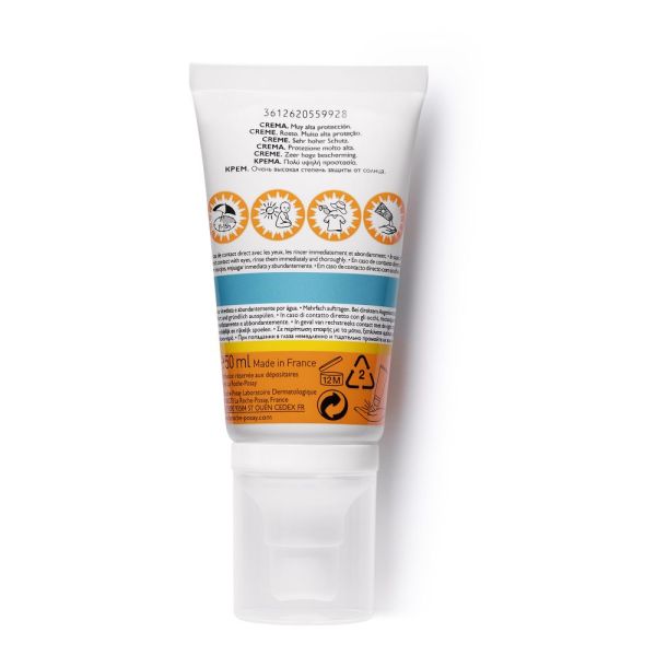 Anthelios Crème Solaire Hydratante Visage SPF50+ Avec Parfum 50ml