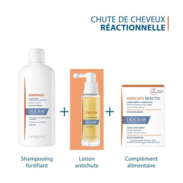 Créastim - Lotion Antichute - Chute de cheveux Stress, fatigue, régime, post grossesse 60 ml