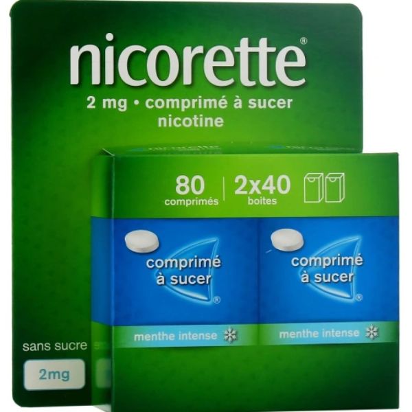 Nicorette 2Mg comprimés à sucer menthe 80cp