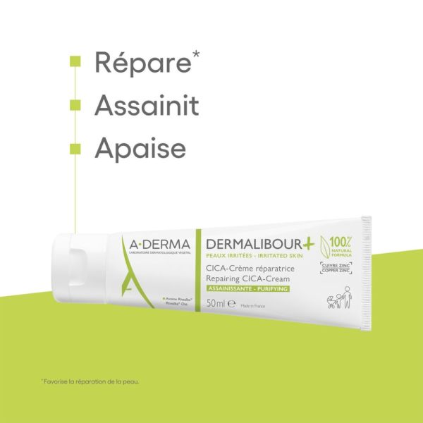 Dermalibour+ Cica-Crème réparatrice assainissante 50 ml