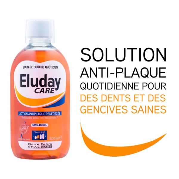 Eluday Care - bain de bouche quotidien antiplaque 500 ml