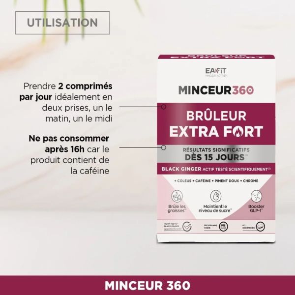 Minceur 360 Bruleur Extra Fort dès 15 jour - 60 Comprimés